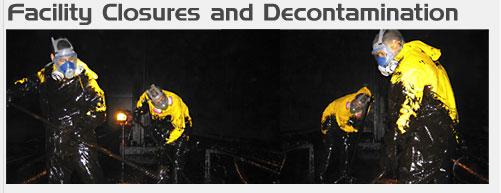 Image: Facility closures and decontamination.